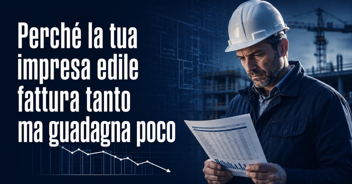 Impresa edile: fatturi tanto, guadagni poco