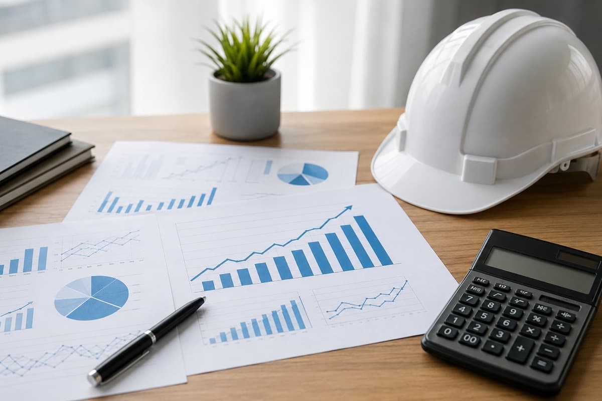 Report e grafici in crescita: risultati reali di imprese edili